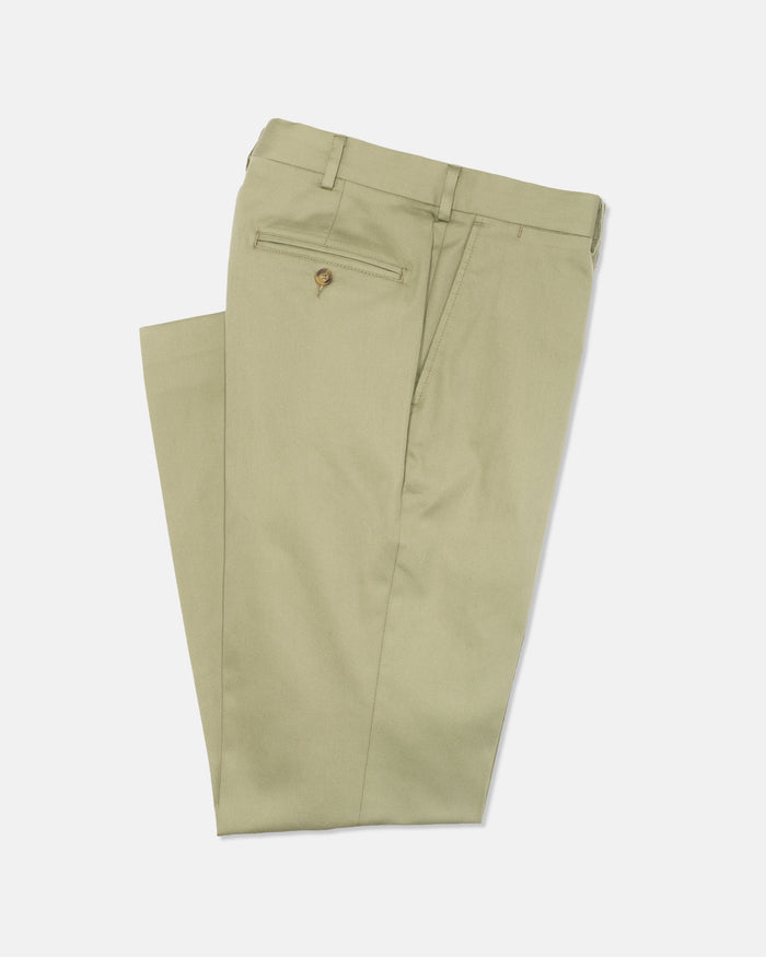 Made-in-USA Sage Washed Twill Chino Pant