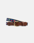 Made-in-USA Signal Flags Motif Belt