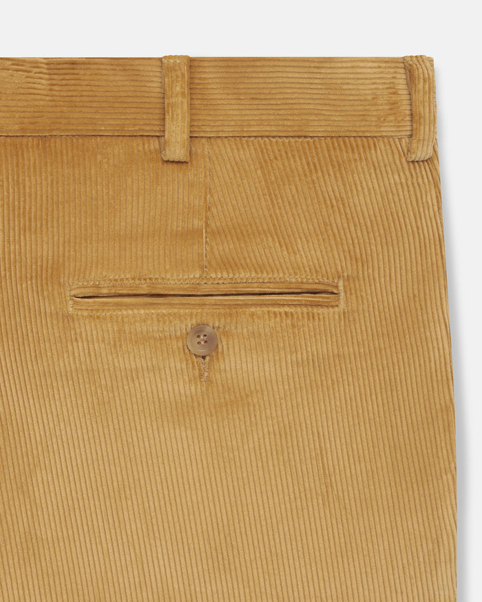 Made-in-USA Tan Wide Wale British Corduroy Pant