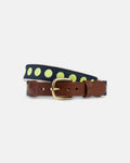 Made-in-USA Tennis Balls Motif Belt