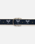 Made-in-USA Tennis Racquets Motif D Ring Belt
