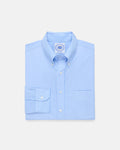 Made-in-USA Thomas Mason Blue Banker Stripe Dress Shirt - Classic Fit