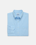 Made-in-USA Thomas Mason Blue Broadcloth Button Down Shirt - Classic Fit