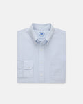 Made-in-USA Thomas Mason Blue Mini Tattersall Button Down Shirt - Classic Fit