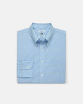 Made-in-USA Thomas Mason Blue & Yellow Glen Plaid Button Down Shirt - Classic Fit