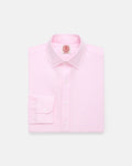 Made-in-USA Thomas Mason Pink Bengal Stripe Spread Collar Dress Shirt - Classic Fit