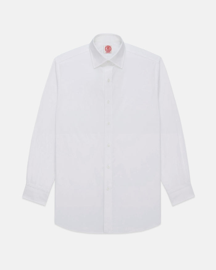 Made-in-USA Thomas Mason White French Cuff Dress Shirt - Classic Fit