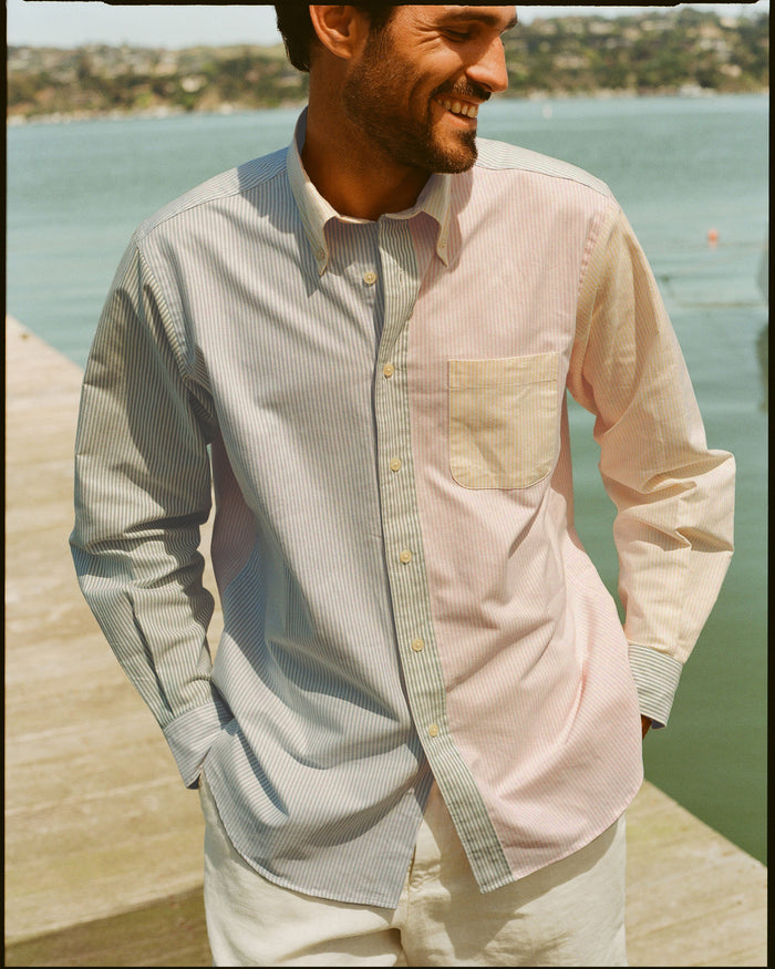 Made-in-USA University Stripe Oxford Cloth Fun Shirt - Classic Fit