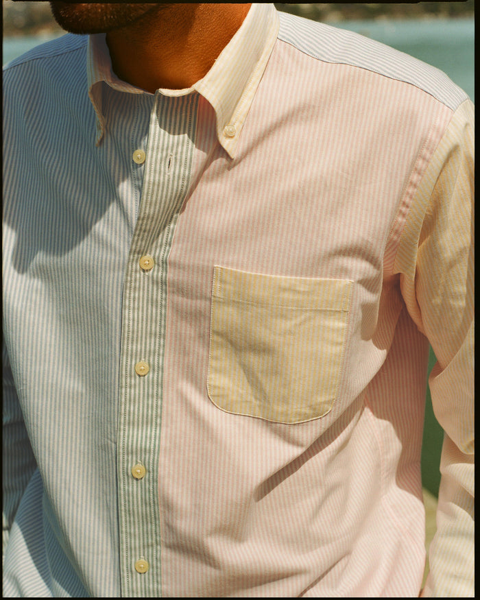 Made-in-USA University Stripe Oxford Cloth Fun Shirt - Classic Fit