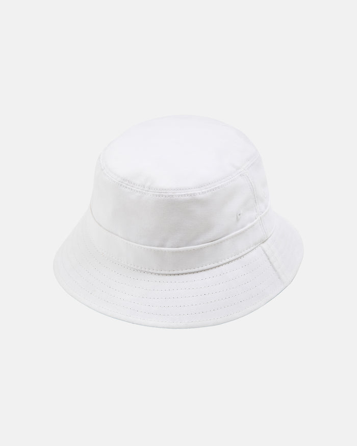 Made-in-USA White Cotton Bucket Hat