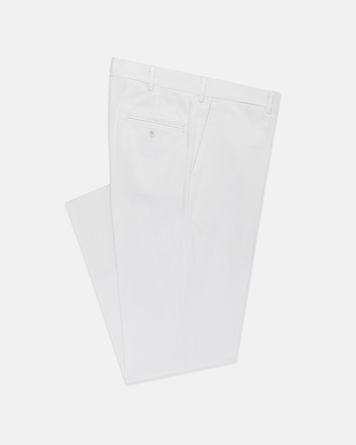 Made-in-USA White Cotton Duck Pant