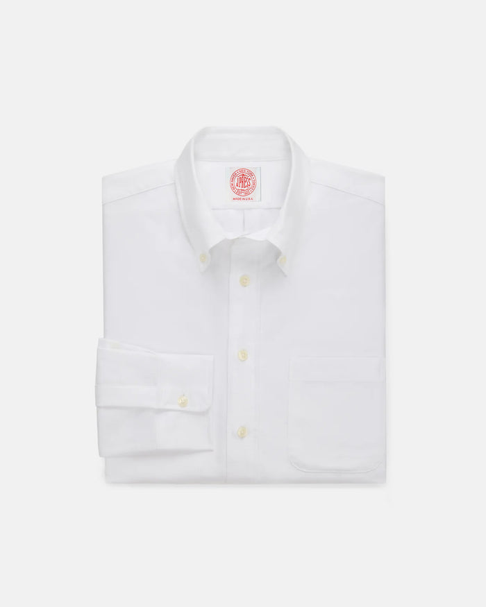 Made-in-USA White Oxford Cloth Button Down Shirt  - Classic Fit