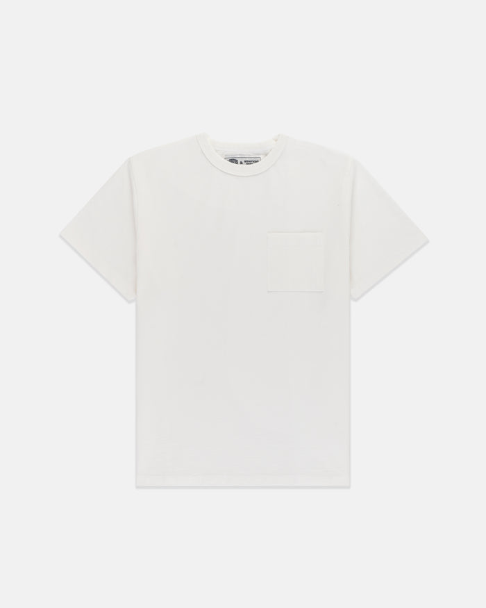 Made-in-USA White Pocket Tee