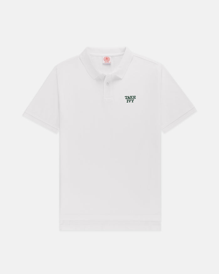 Made-in-USA White Take Ivy Polo