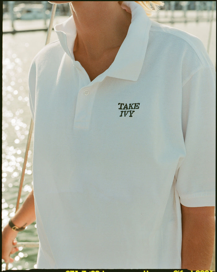 Made-in-USA White Take Ivy Polo