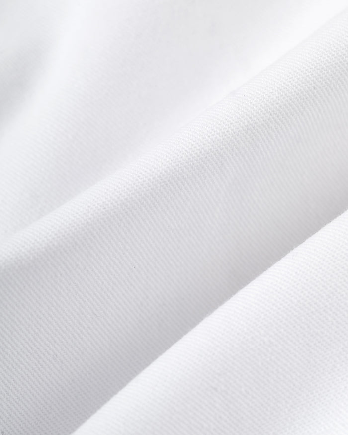 Made-in-USA White Washed Twill Classic Shorts