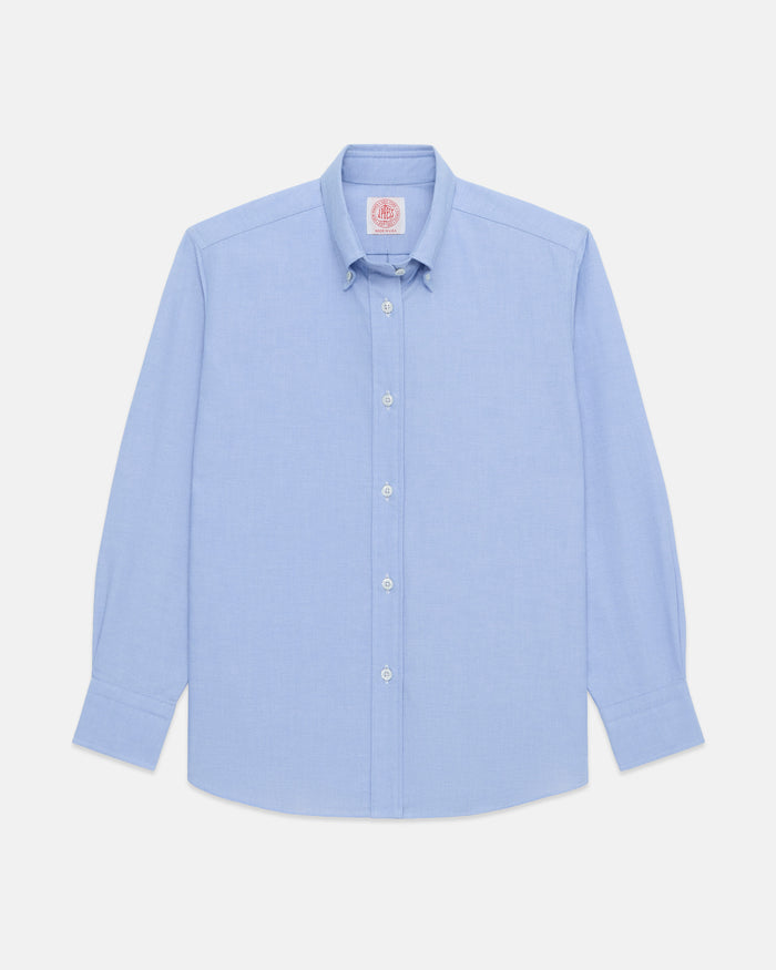 Made-in-USA Women's Blue Oxford Cloth Button Down Sport Shirt