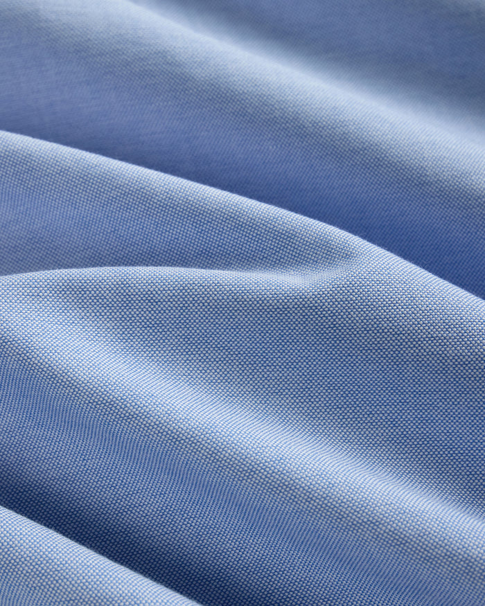 Made-in-USA Women's Blue Oxford Cloth Button Down Sport Shirt