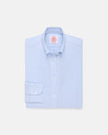 Made-in-USA Women's Blue University Stripe Oxford Cloth Sport Shirt