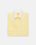 Made-in-USA Yellow Contrast Collar Oxford Cloth Sport Shirt - Regular Fit