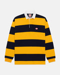 Made-in-USA Yellow & Navy Guard Stripe J. Press Seal Cotton Rugby
