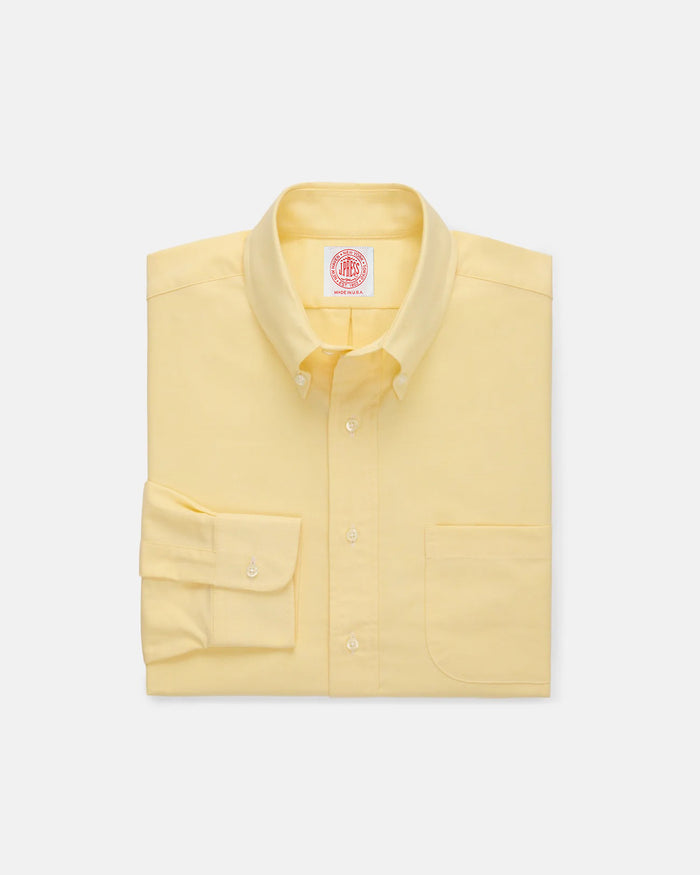 Made-in-USA Yellow Oxford Cloth Button Down Shirt  - Classic Fit