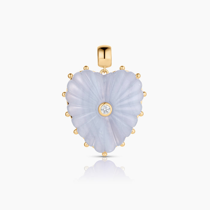 Malene Blue Lace Heart Bail