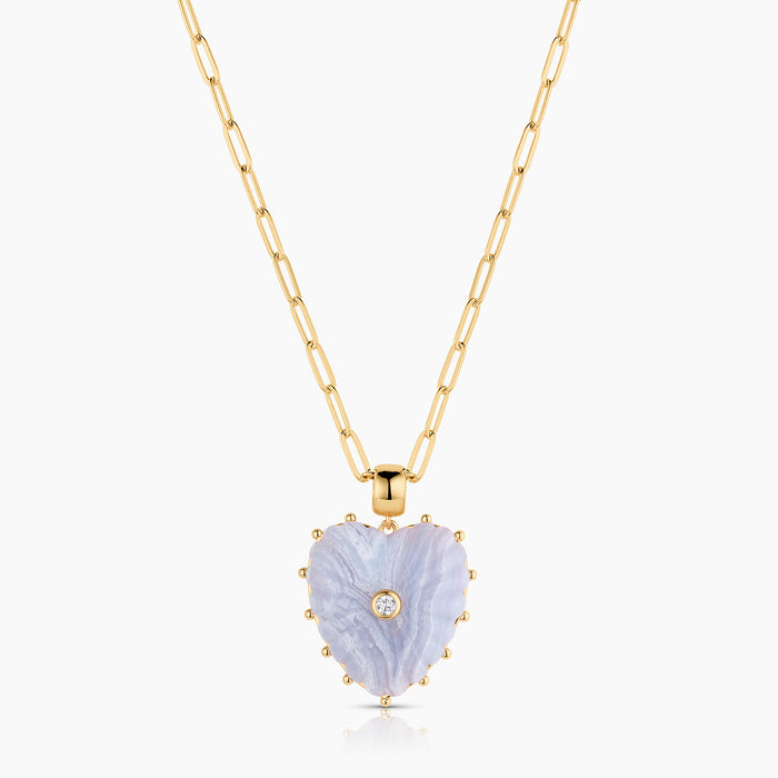 Malene Blue Lace Heart Bail