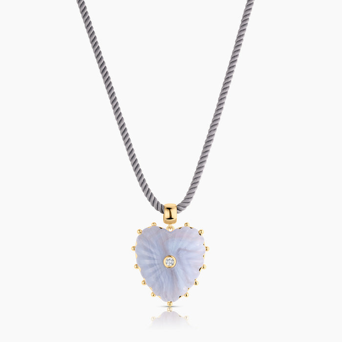 Malene Blue Lace Heart Bail