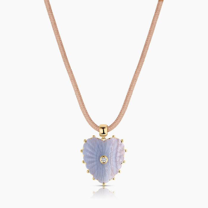 Malene Blue Lace Heart Bail