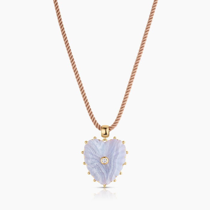 Malene Blue Lace Heart Bail