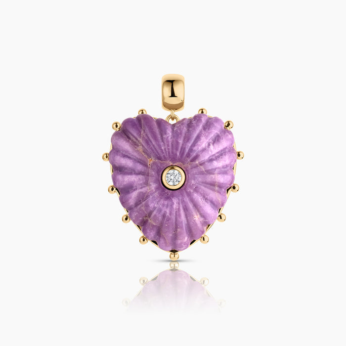 Malene Purple Mica Heart Bail