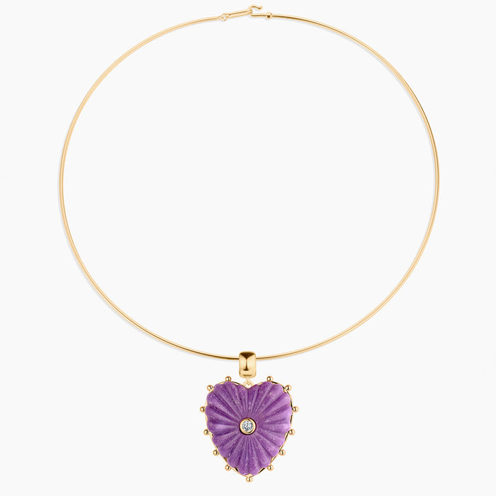 Malene Purple Mica Heart Bail