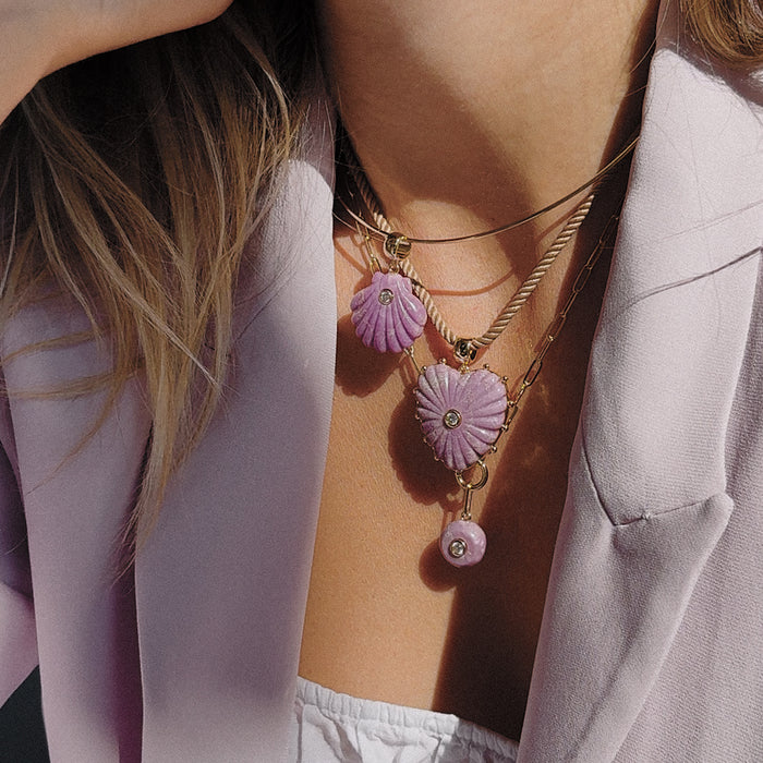 Malene Purple Mica Heart Bail
