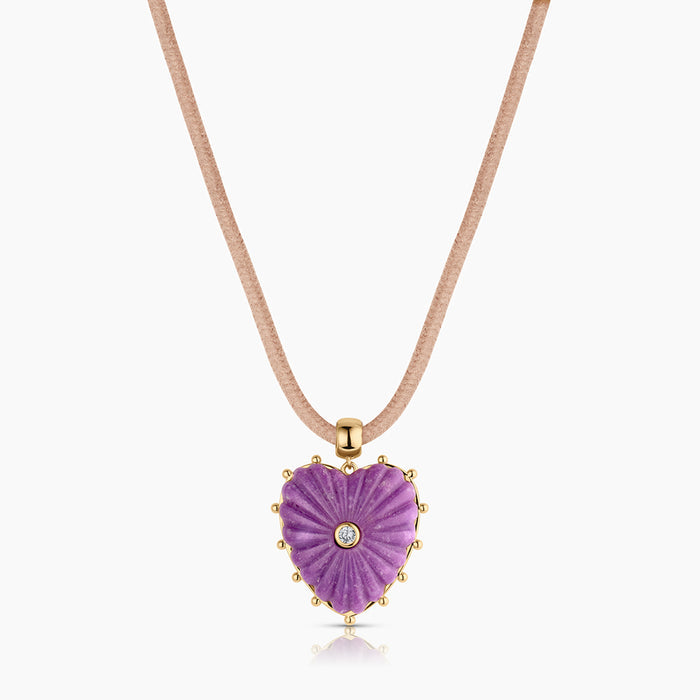Malene Purple Mica Heart Bail