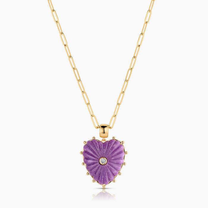 Malene Purple Mica Heart Bail