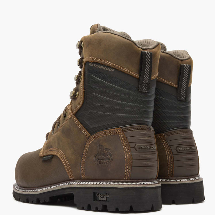Men's Brute Composite Toe Met Guard Waterproof Work Boot - back