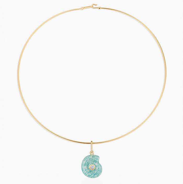 Nautilus Amazonite Spiral Shell