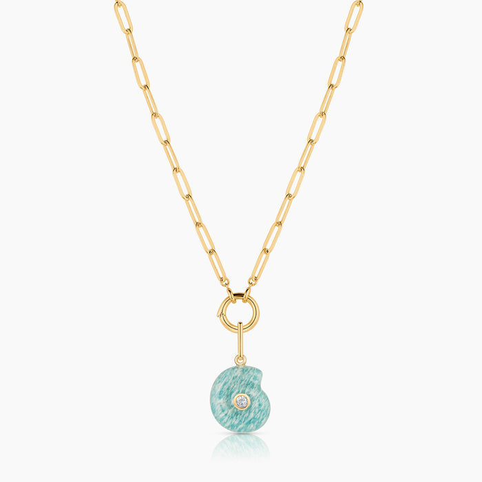 Nautilus Amazonite Spiral Shell