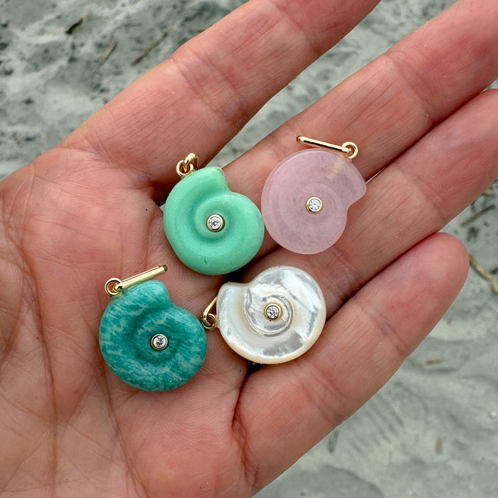 Nautilus Amazonite Spiral Shell