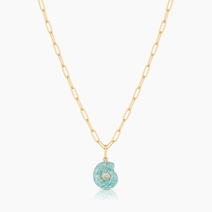 Nautilus Amazonite Spiral Shell