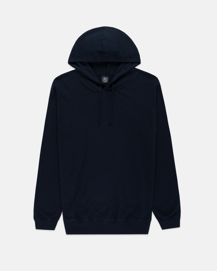 Navy Cotton-Wool Hoodie