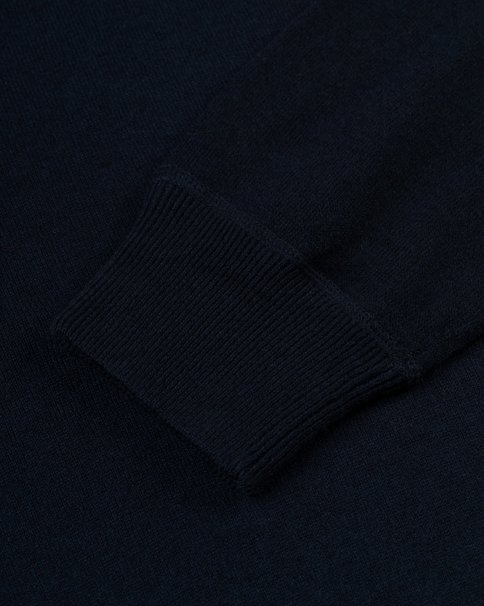 Navy Cotton-Wool Hoodie