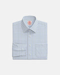 Navy & Green Tattersall Semi-Spread Custom Shirt