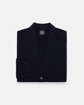 Navy Lambswool Cardigan Sweater