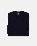 Navy Lambswool Crewneck Sweater
