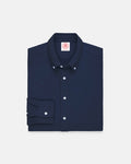 Navy Pique Button Down Shirt