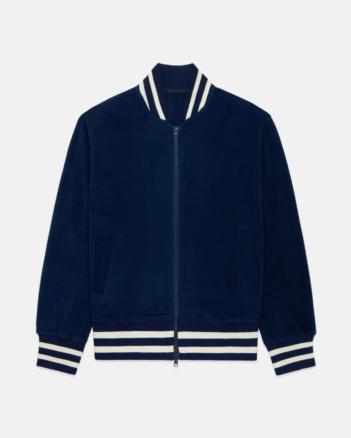 Navy Polar Fleece Track Jacket
