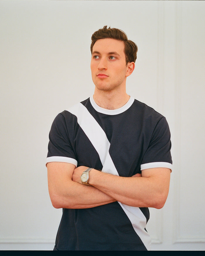 Navy Sash Rowing T-Shirt