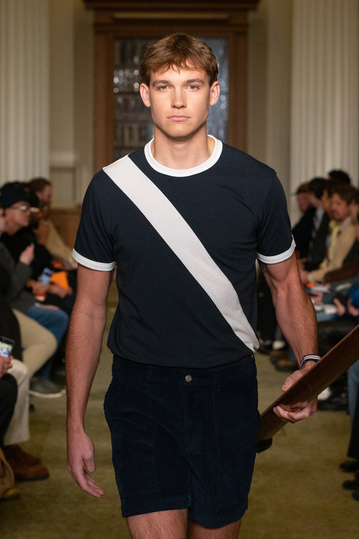 Navy Sash Rowing T-Shirt